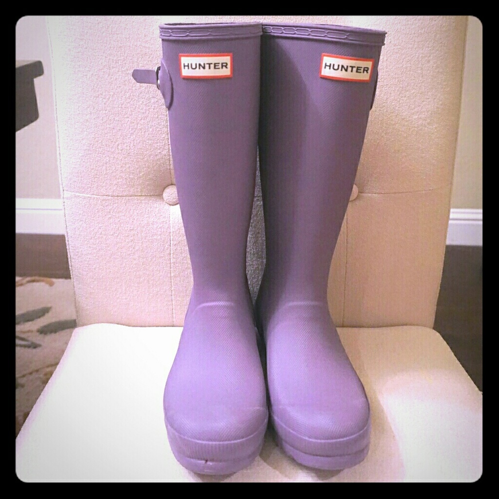 Rare Matte Textured Purple Hunter Boots UK4/US5